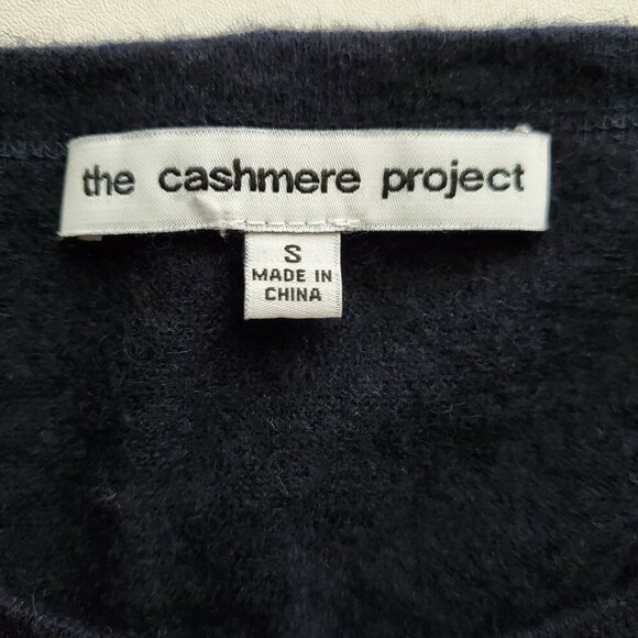 The Cashmere Project Crewneck 100% Cashmere Wool Black Sweater Size S - Picture 4 of 11